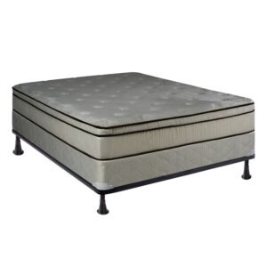 Continental Sleep Victoria Queen Mattress Set With 11" Euro Top Orthopedic Mattress & Box Spring - Cozy Teddy Bear Fabric