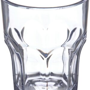 Carlisle FoodService Products Louis Clear Tumbler Short Glass for Restaurants, Catering, Kitchens, Plastic, 6 Ounces, Clear