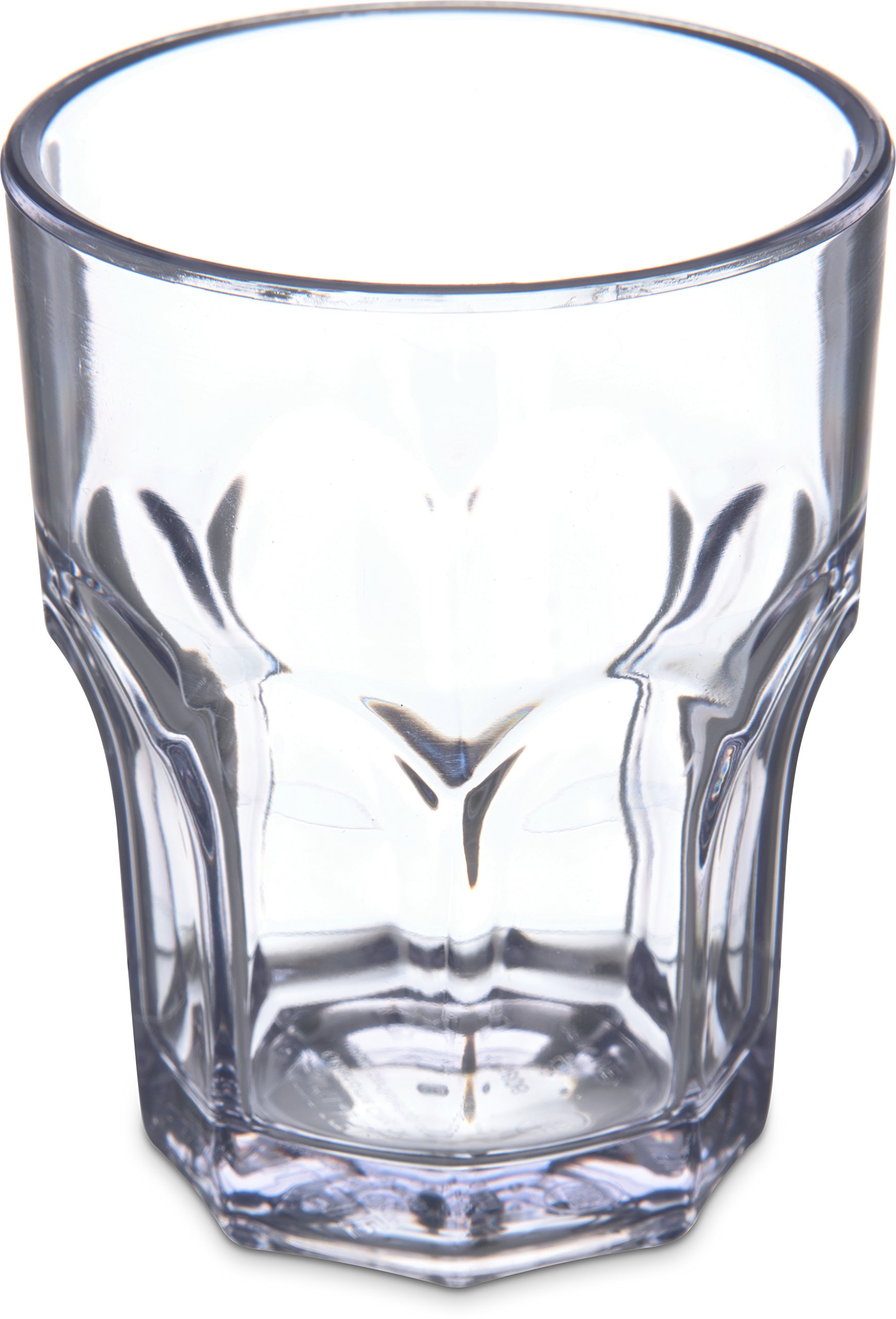 Carlisle FoodService Products Louis Clear Tumbler Short Glass for Restaurants, Catering, Kitchens, Plastic, 6 Ounces, Clear