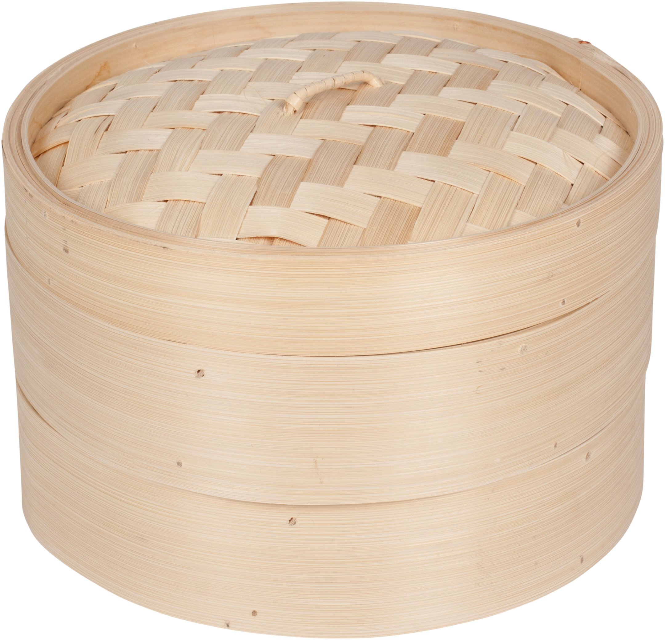 Trademark Innovations Bamboo Steamer - 3 Piece - 10 Inch Diameter