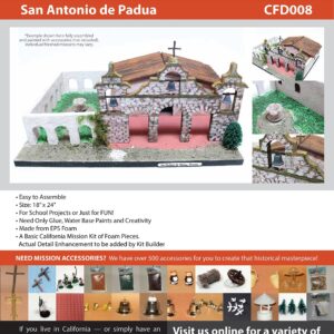 California Mission Model Kit San Antonio De Padua