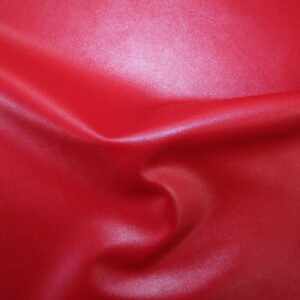 2-Way Stretch Red Faux Leather Fabric by The Yard