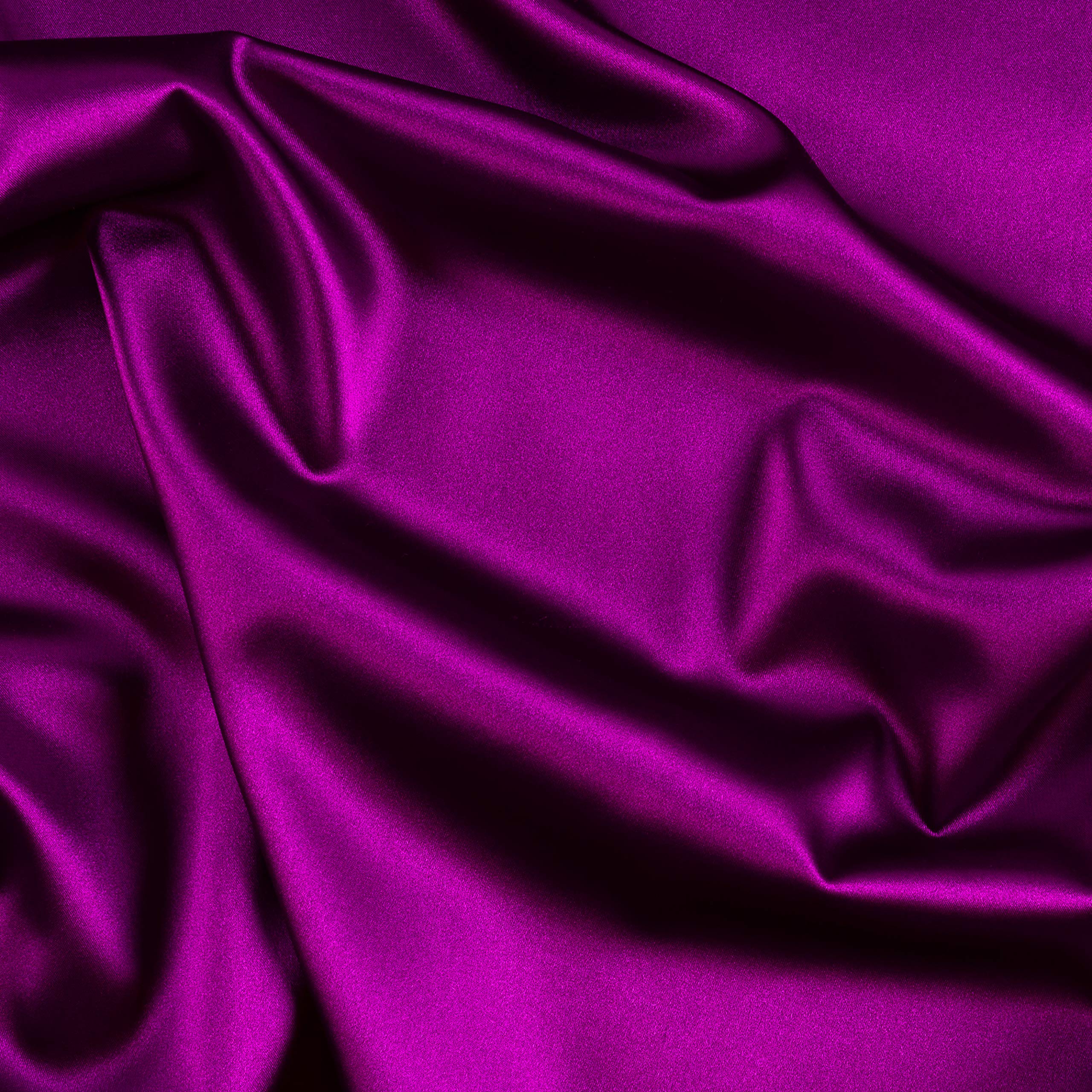 Stretch Charmeuse Satin Magenta, Fabric by the Yard