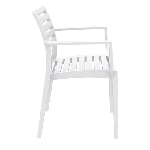 Compamia Artemis Outdoor Patio Dining Arm Chair in White (Set of 2)