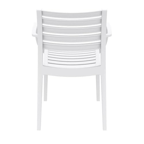 Compamia Artemis Outdoor Patio Dining Arm Chair in White (Set of 2)