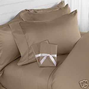 Elegance Linen Wrinkle-Free- 1500 Thread Count Twin/Twin XL Size Egyptian Quality 2pcs DUVET COVER SET, Solid, Light Brown/Taupe