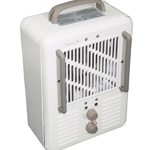 Comfort Glow EUH341 Milkhouse Style Electric Heater 5,200 Btu, White, Length: 7in, Width: 10.25in, Height: 15.5in