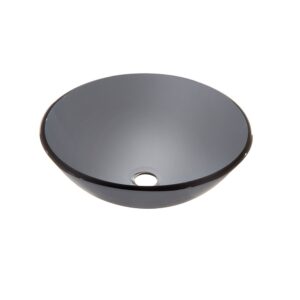 dawn gvb84027rd tempered glass vessel sink-round shape, gray