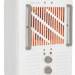 Comfort Glow EUH341 Milkhouse Style Electric Heater 5,200 Btu, White, Length: 7in, Width: 10.25in, Height: 15.5in