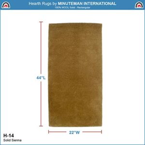 Minuteman International Sienna Solid Wool Hearth Rug, Rectangular