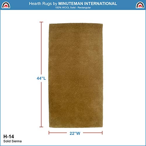 Minuteman International Sienna Solid Wool Hearth Rug, Rectangular