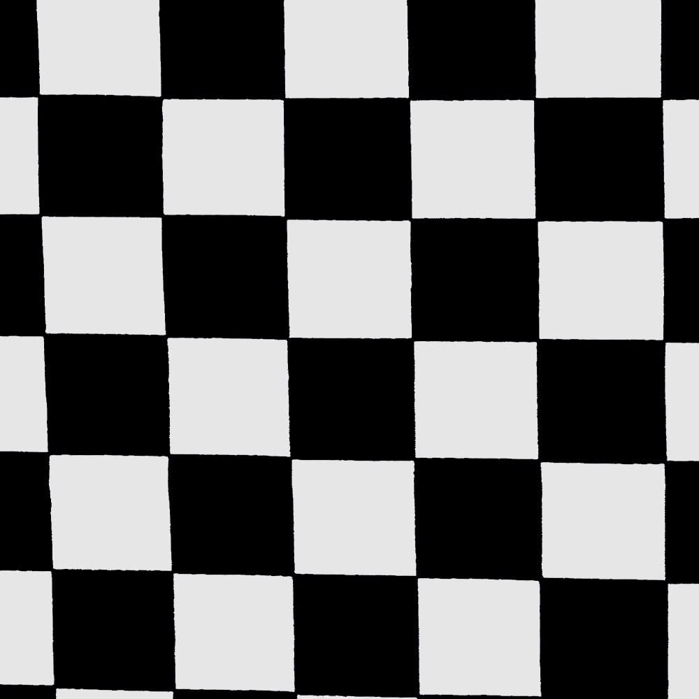 Black White Square Checkered Print Poly Cotton Fabric 58"/59" Width Sold by The Yard (P123)