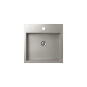 Cantrio MS-005 Above Mount Bathroom Sink, 17.62 x 17.62-Inch