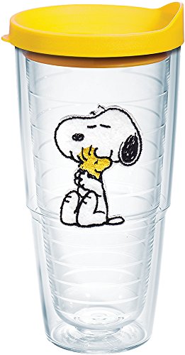 Tervis Peanuts Best Buddies Collection Snoopy Woodstock House Made in USA Double Walled Insulated Tumbler Travel Cup Keeps Drinks Cold & Hot, 24oz, Felt