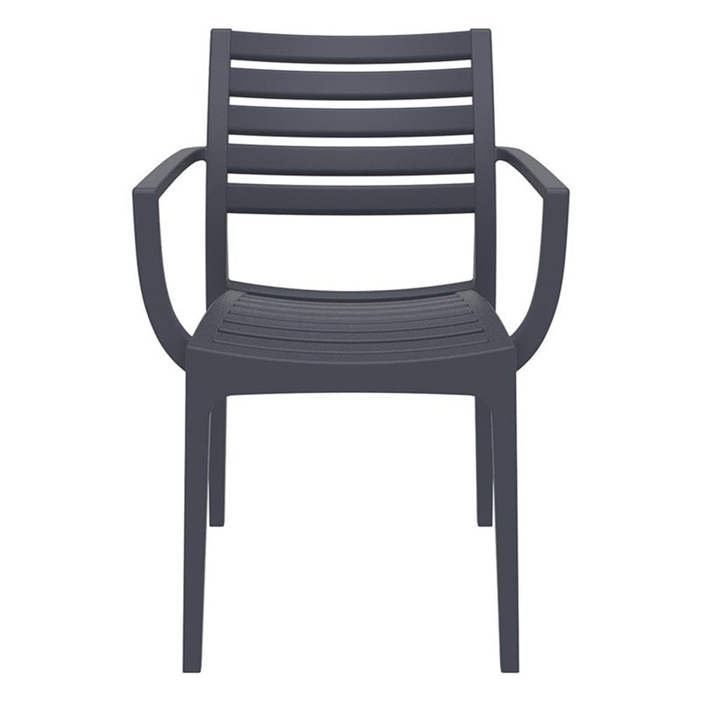 Compamia Artemis Outdoor Dining Arm Chair (Set of 2) - Dark Gray