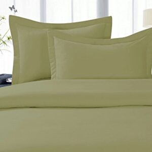 Elegant Comfort Elegance Linen 1500 Thread Count Wrinkle Resistant Ultra Soft Luxurious Egyptian Quality 2-Piece Duvet Cover Set, Twin/X-Large, Green (1500 DC-Twin/XL-Green)