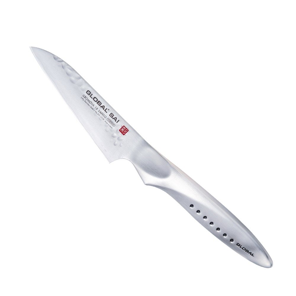 Global SAI, SAI-S03R 3.5" Straight Paring Knife, Stainless Steel