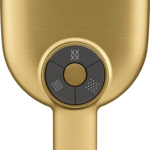 KOHLER 26284-G-2MB Statement Oblong MULTIFUNCTION HAND SHOWER, Maximum Spray Performance& 3 Spray Experiences, Vibrant Brushed Moderne Brass, 1.75 GPM