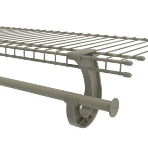 ClosetMaid SuperSlide Hanging Closet Rod Bar, 4 Ft., for Closet Organizer Systems, Nickel Finish