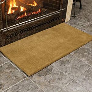 Minuteman International Sienna Solid Wool Hearth Rug, Rectangular