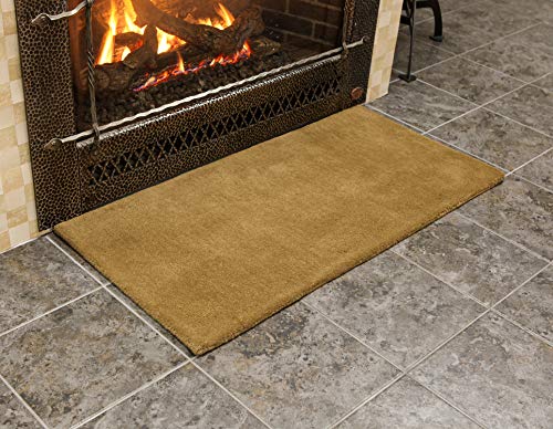 Minuteman International Sienna Solid Wool Hearth Rug, Rectangular