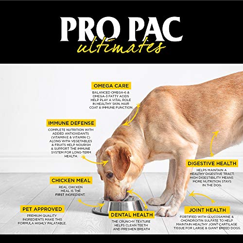 Pro Pac Ultimates Large Breed Adult Chicken Meal And Brown Rice Dry Dog Food, 28 Lb.