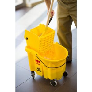 Rubbermaid Commercial WaveBrake 2.0 35 qt. Mop Bucket Yellow