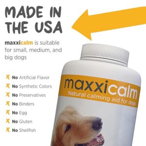 maxxipaws maxxicalm Natural Calming Supplement for Dogs - 120 Non-Drowsy Tablets