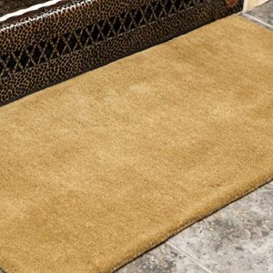 Minuteman International Sienna Solid Wool Hearth Rug, Rectangular