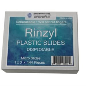 Rinzl 20305201 144 Rinzl Plastic Microscope Slides, 1" x 3"