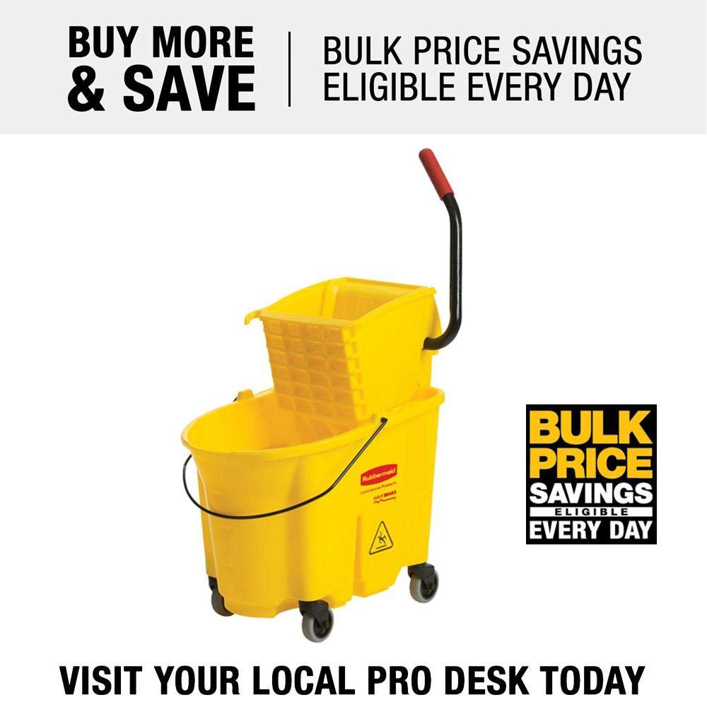 Rubbermaid Commercial WaveBrake 2.0 35 qt. Mop Bucket Yellow