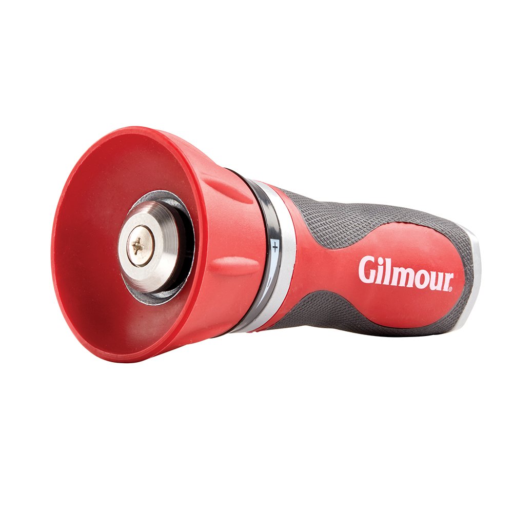 Gilmour 4TWGP PRO All Metal Body Nozzle, Adjustable Spray Pattern, Easy-Turn Dial