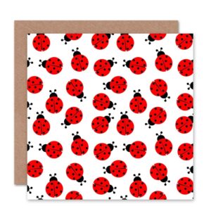 wee blue coo ladybug birthday card - spotty ladybird