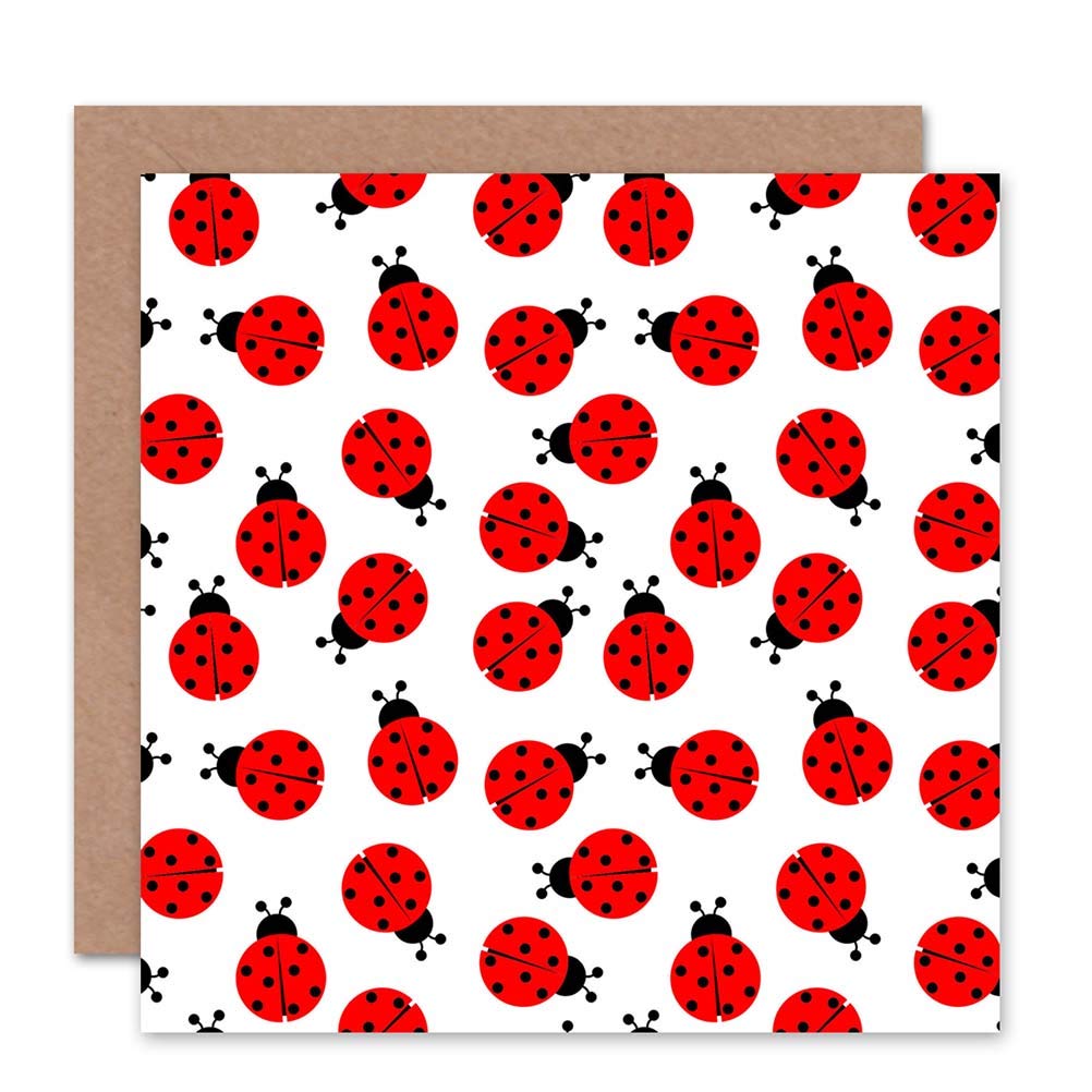 Wee Blue Coo Ladybug Birthday Card - Spotty Ladybird