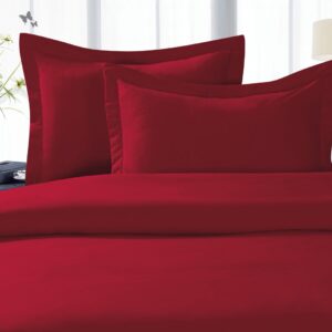 Elegant Comfort Elegance Linen 1500 Thread Count Wrinkle Resistant Ultra Soft Luxurious Egyptian Quality 2-Piece Duvet Cover Set, Twin/X-Large, Burgundy (1500 DC-Twin/XL-Burgundy)