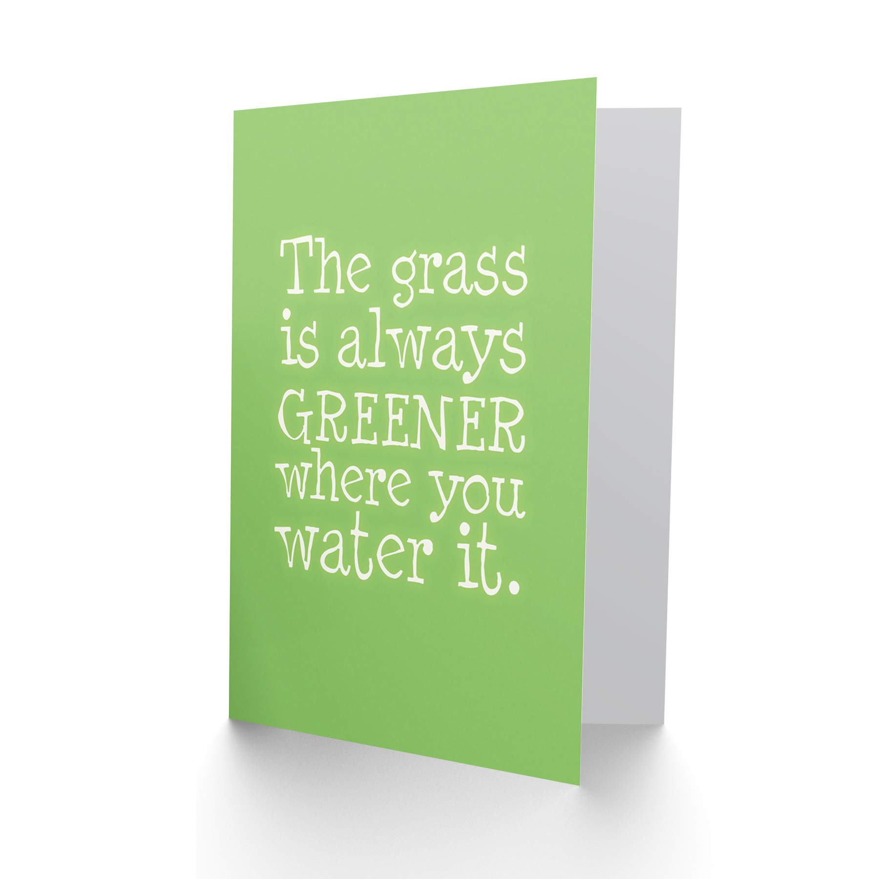 Wee Blue Coo Grass Always Greener Water It Green Spring Birthday Sealed Greeting Card Plus Envelope Blank inside