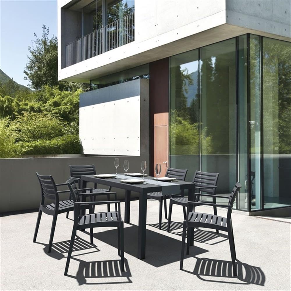 Compamia Artemis Outdoor Dining Arm Chair (Set of 2) - Dark Gray