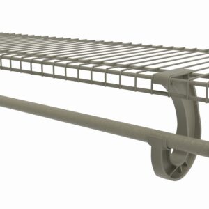 ClosetMaid SuperSlide Hanging Closet Rod Bar, 4 Ft., for Closet Organizer Systems, Nickel Finish