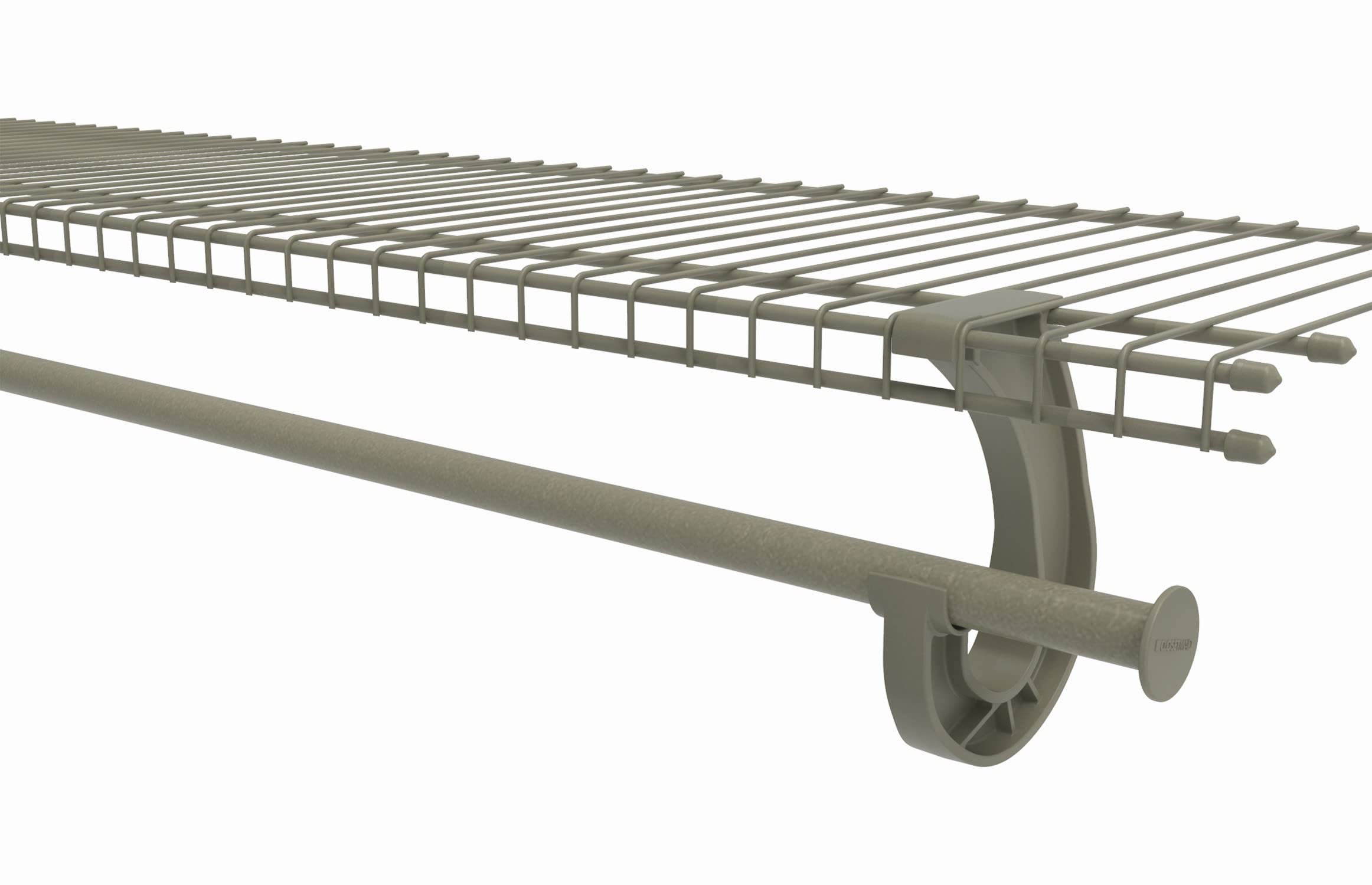 ClosetMaid SuperSlide Hanging Closet Rod Bar, 4 Ft., for Closet Organizer Systems, Nickel Finish