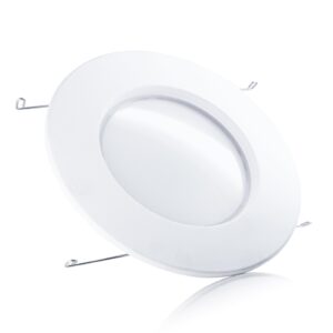 tcp led14dr5650k led downlight, 5/6" recessed w/white trim 14w (85w equivalent) - 5000k - 820 lumens