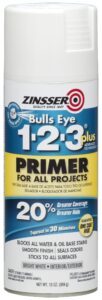 zinsser 272479 bulls eye 1-2-3 plus spray primer, 13 oz, white