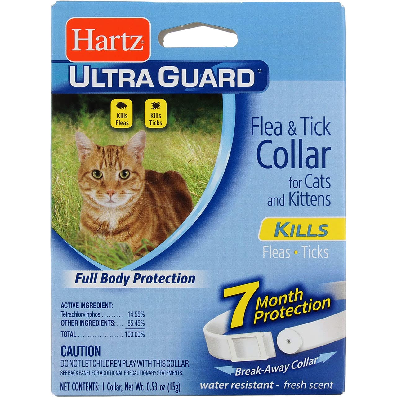 HARTZ UltraGuard Flea & Tick Cat and Kitten Collar, White 1 ea