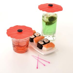 Charles Viancin Poppy Drink Cover Set/2