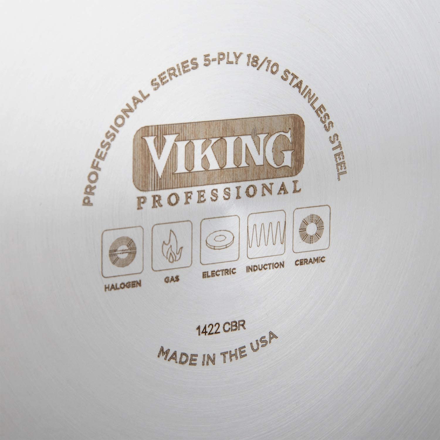 VIKING Culinary Professional 5-Ply Stainless Steel Nonstick Fry Pan, 10 Inch, Ergonomic Stay-Cool Handle, Dishwasher, Oven Safe, Works on All Cooktops including Induction