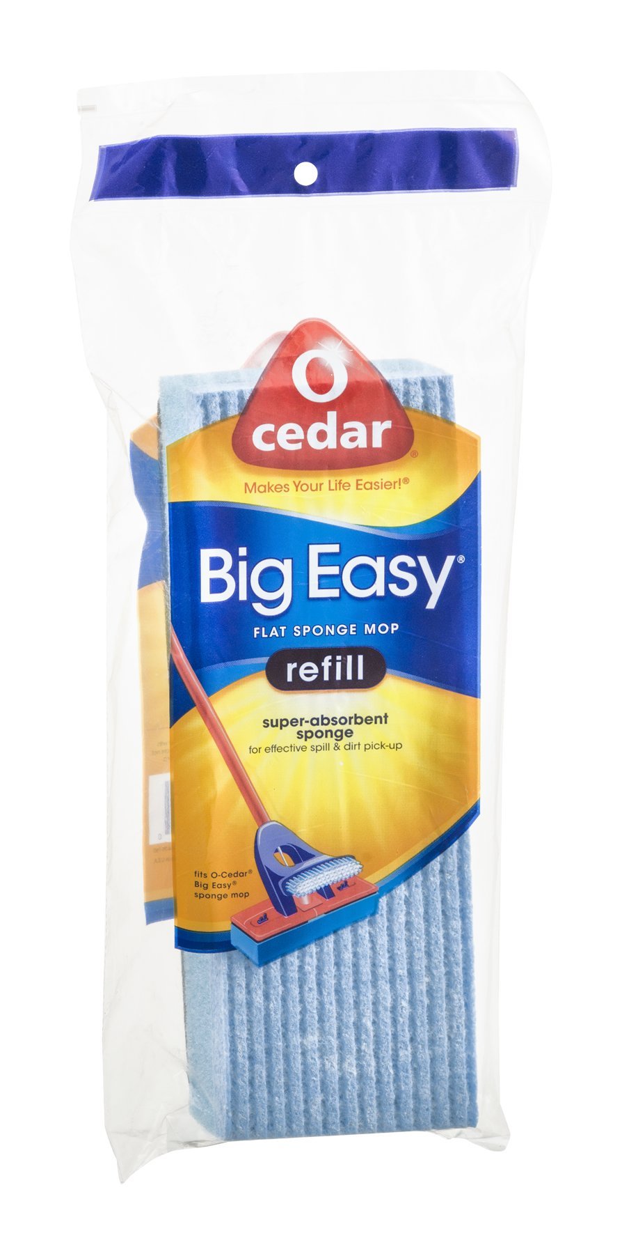 O'Cedar Big Easy Mop Refill 9 " X 3-1/4 " X 2 " Large Bulk