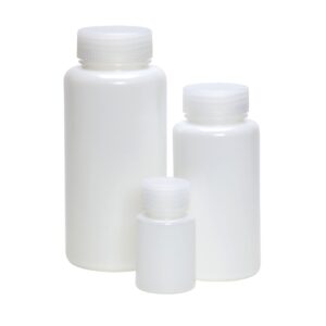 azlon bwh0500pn plastic, bottle, wide mouth, hdpe, 500 ml (pack of 10)