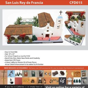 California Mission Model Kit SAN LUIS REY DE FRANCIA