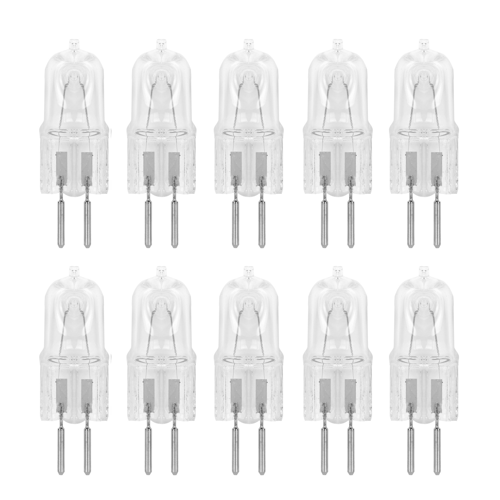 GY6.35 Light Bulb 10 Pack Halogen JCD 75W Replacement T4 Q75/GY6.35/CL/120V Clear Lens Wax Melter Plugin Warmer Counter Lighting Kitchen Bathroom Mirror Fixture Oven Aromatherapy Lamp Lighting 75 Watt