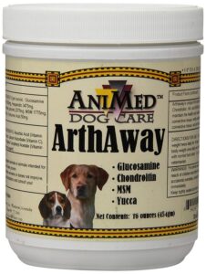 animed arthaway powder joint tissue supplement for dogs, 16-ounce