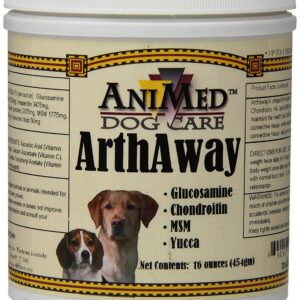 AniMed Arthaway Powder Joint Tissue Supplement for Dogs, 16-Ounce